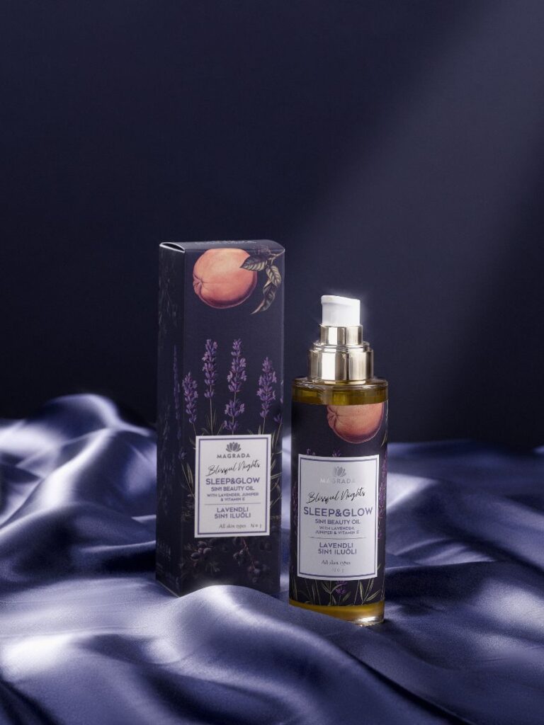 Lavender Body Oil With Vitamin E - 100 ml-Black bottle