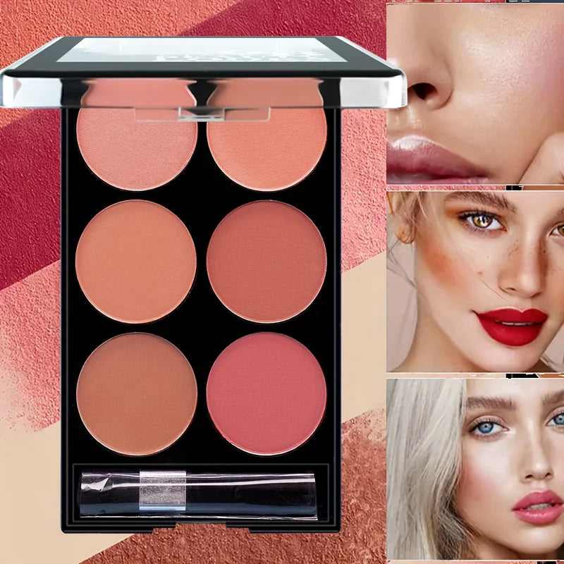 6-color blush and contouring all-in-one palette