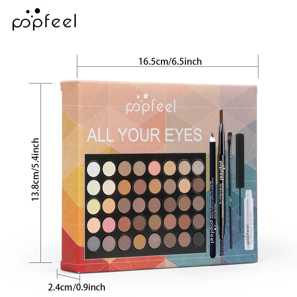 Eye Makeup Set – Eyeshadow Palette, Eyeliner, Mascara, Eyebrow Pencil