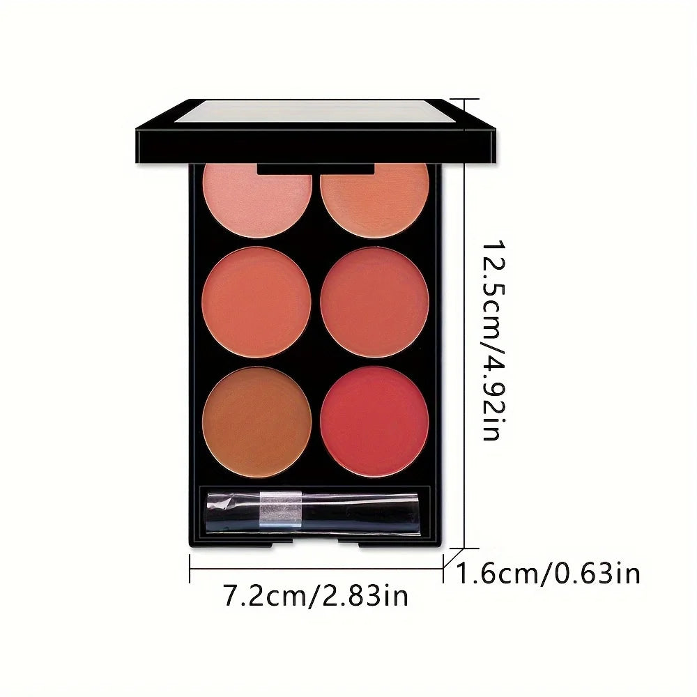 6-color blush and contouring all-in-one palette