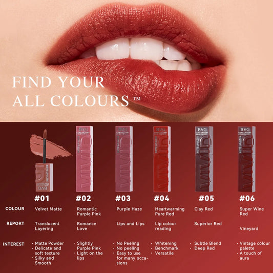 Multi-Color Matte Liquid Lip Gloss