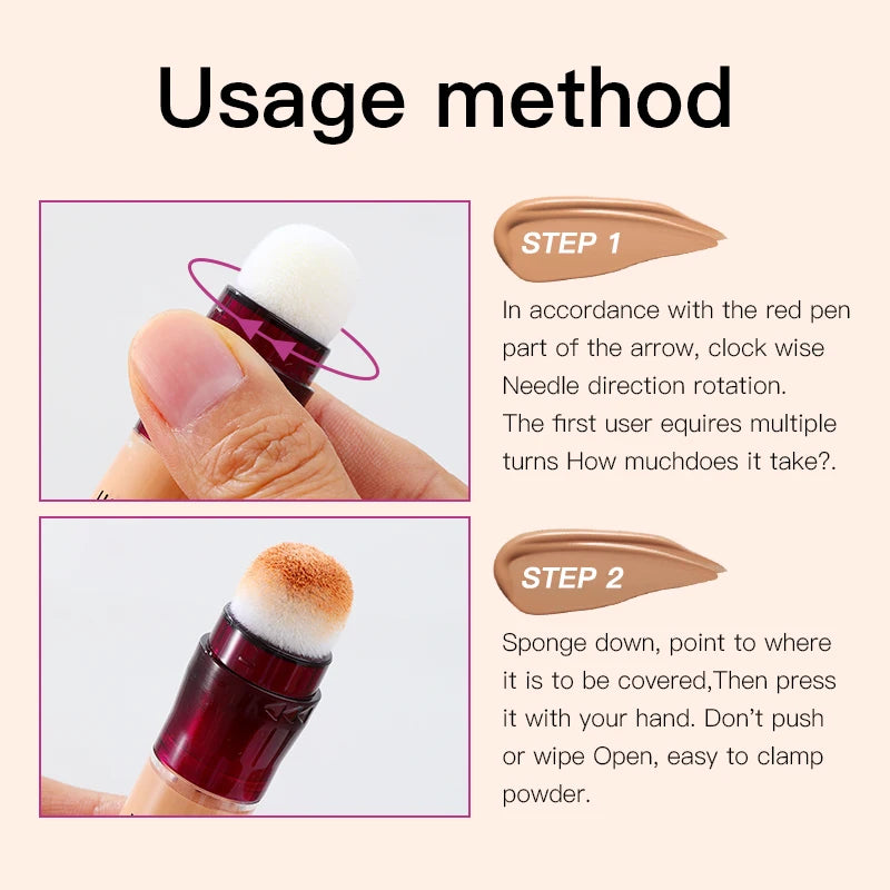 Color Liquid Concealer with Rotating Sponge Head