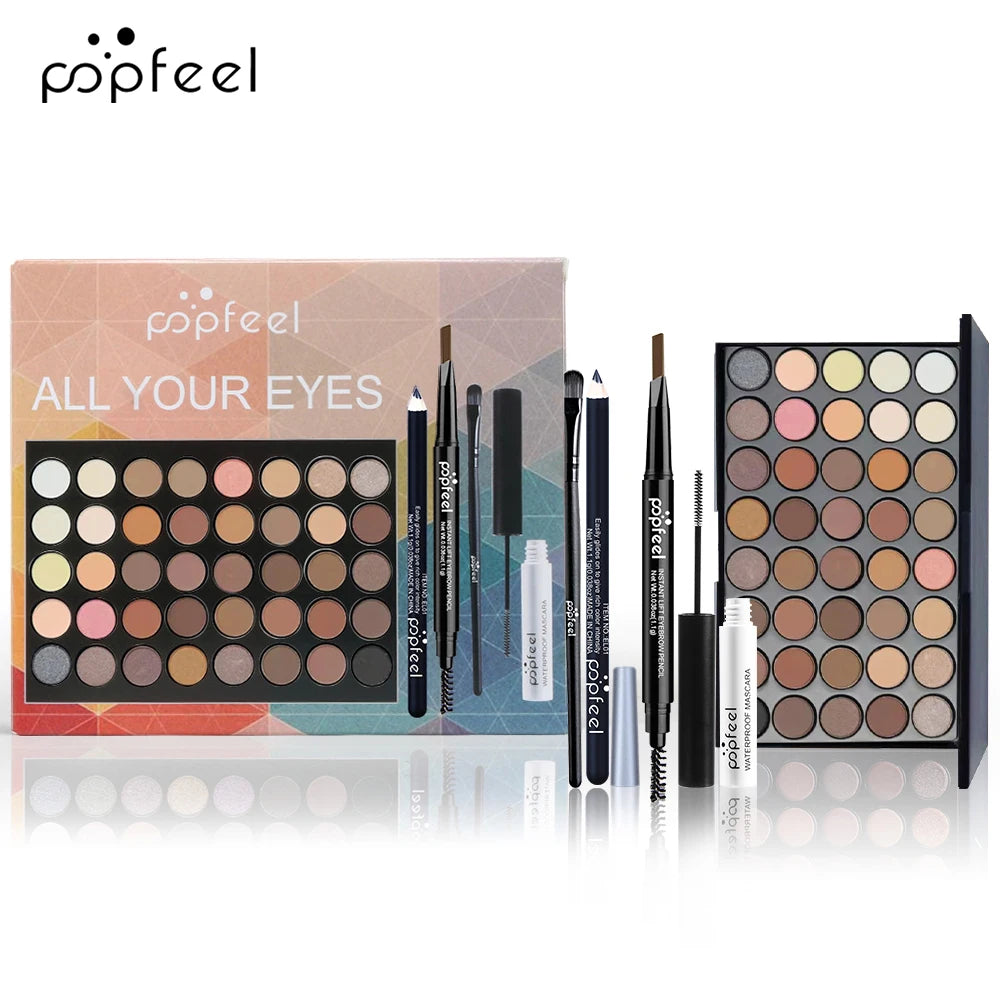 Eye Makeup Set – Eyeshadow Palette, Eyeliner, Mascara, Eyebrow Pencil