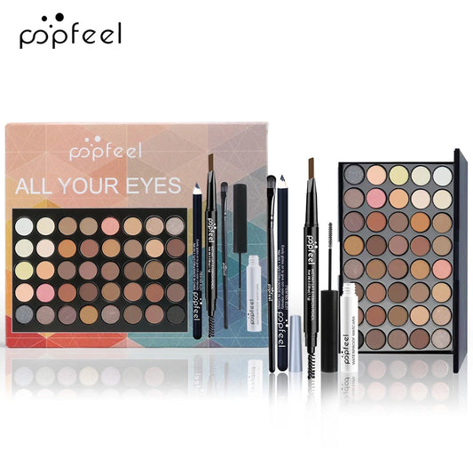 Eye Makeup Set – Eyeshadow Palette, Eyeliner, Mascara, Eyebrow Pencil