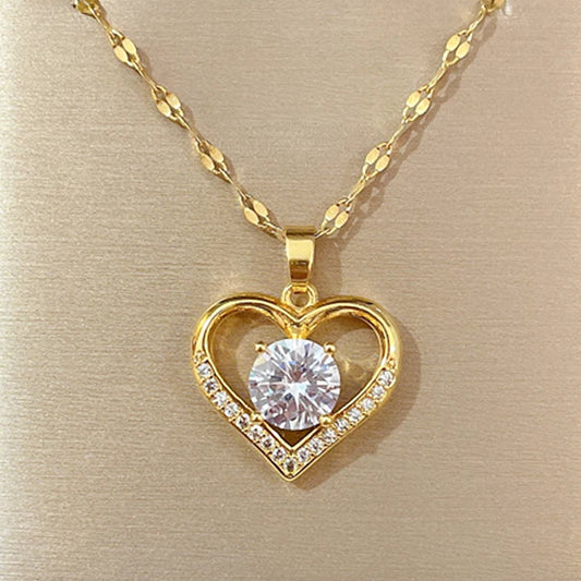 Gems Heart Pendant Necklace