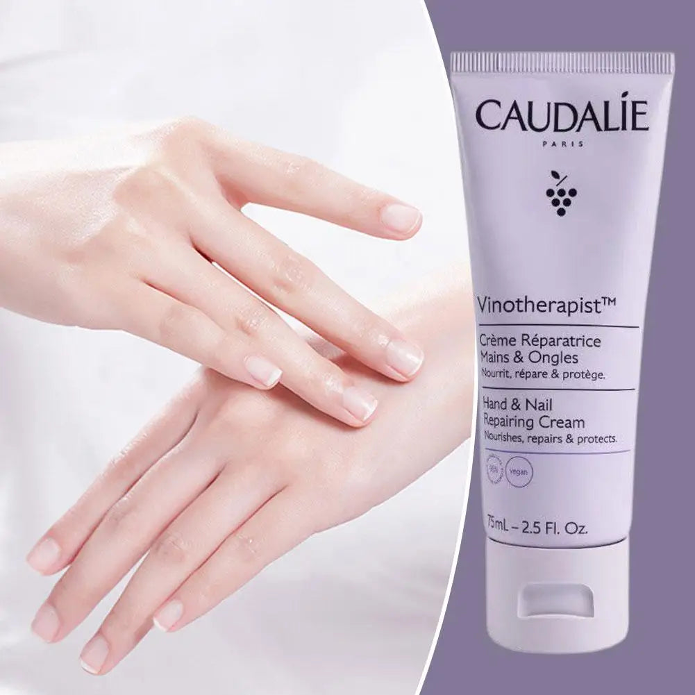 Caudé Lalé hand cream with hands showing moisturized skin