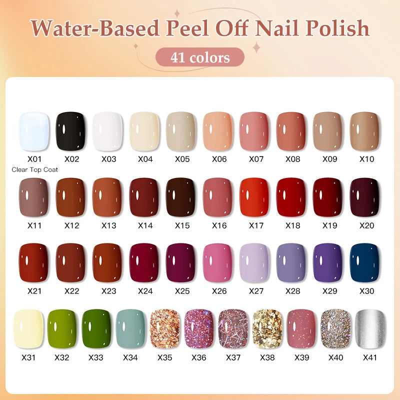 Colorful Water-Based Peel-Off Nail Polish